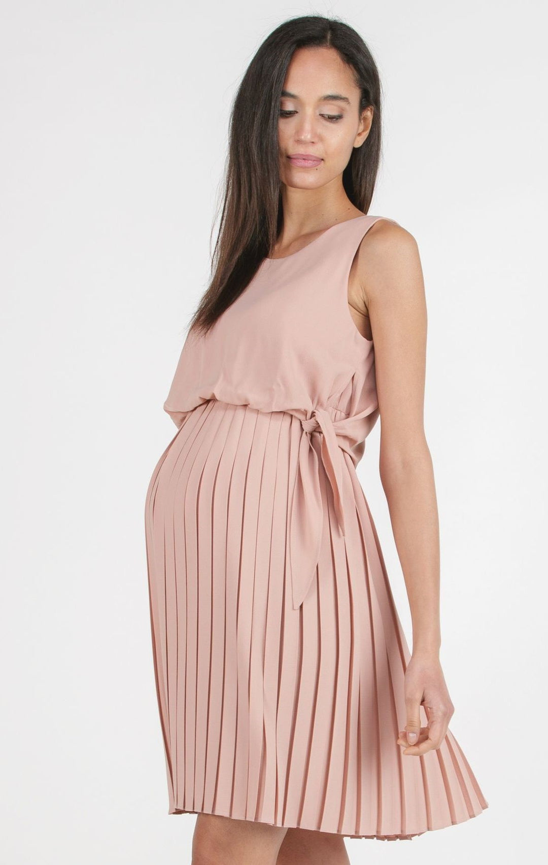 Umstandskleid PLISSA rose mit Stillfunktion