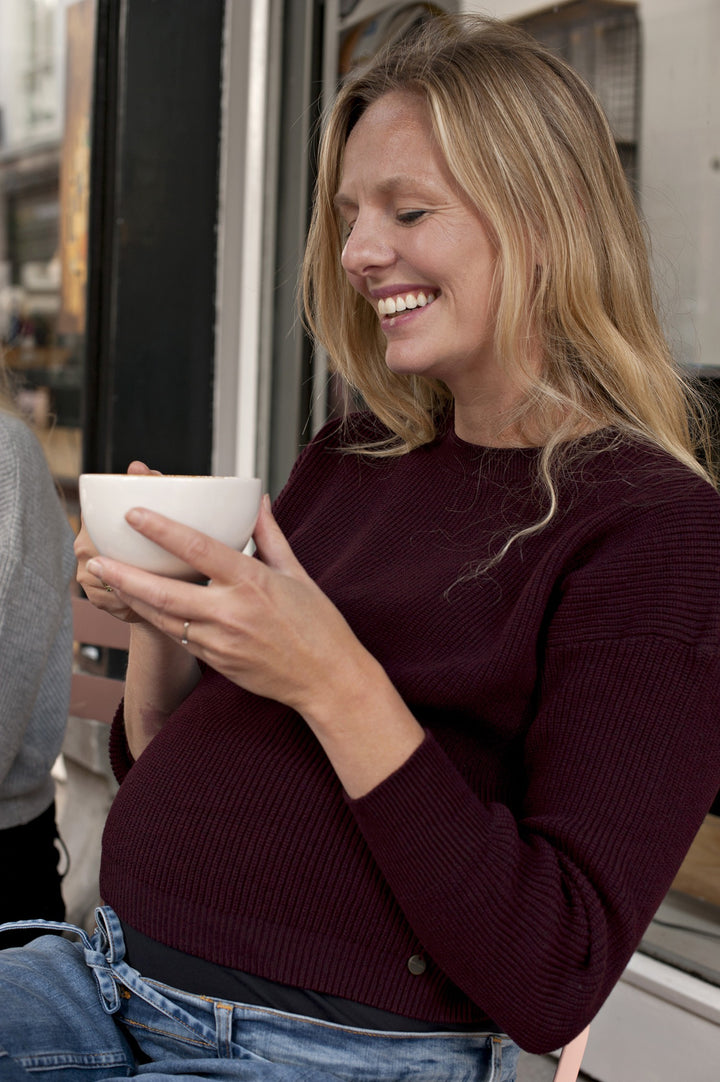 Umstandspulli SANDI bleu mit Stillöffnung
