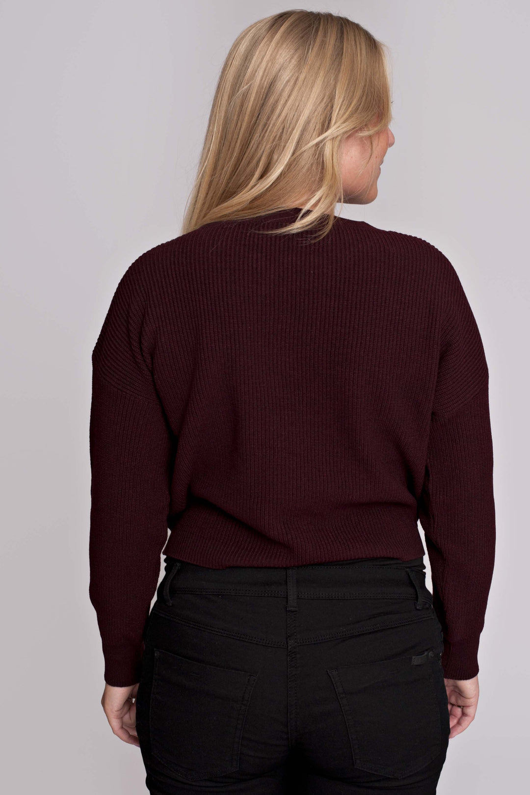 Umstandspulli SANDI weinrot mit Stillöffnung