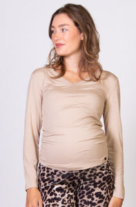 ECOVERO Umstandsshirt NECK sand