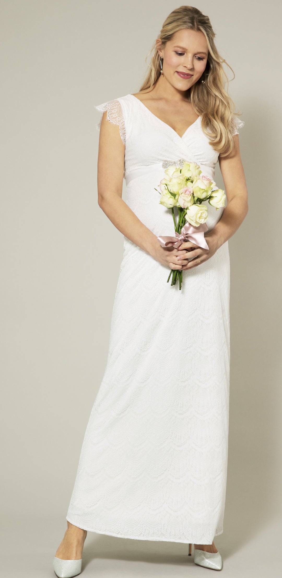 Umstandsbrautkleid Vintage lang