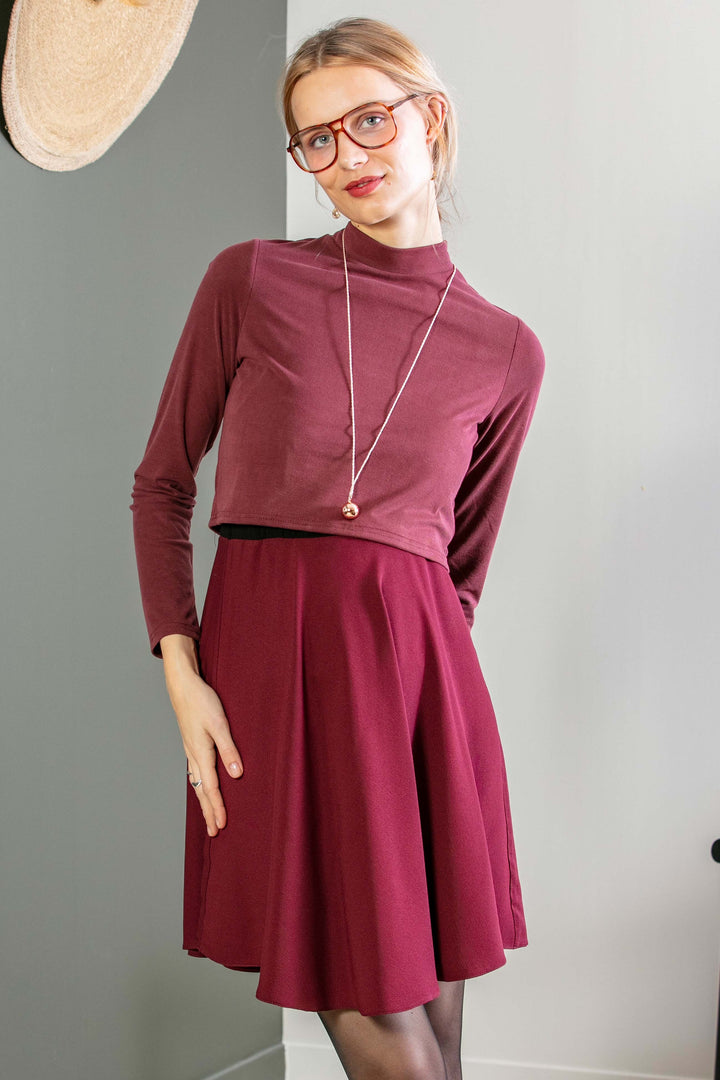 Umstandskleid RED mit Stillöffnung
