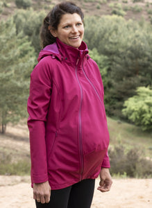 NACHHALTIG Tragejacke Softshell 4-in-1 BEERE