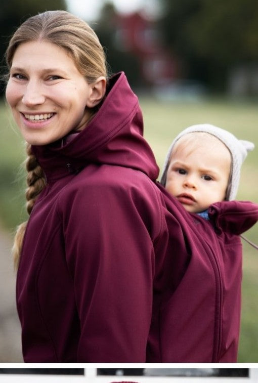 NACHHALTIG Tragejacke Softshell 4-in-1 burgundy
