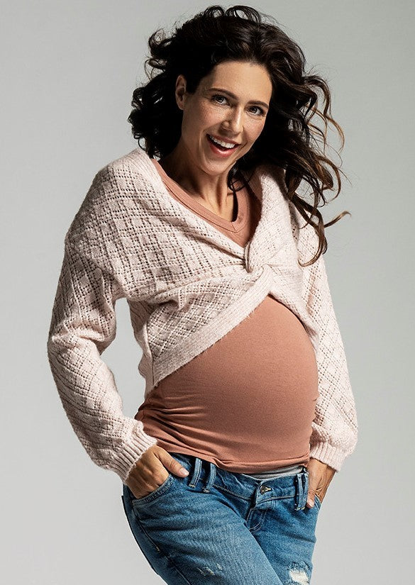 ECOVERO Umstandsshirt NECK plum