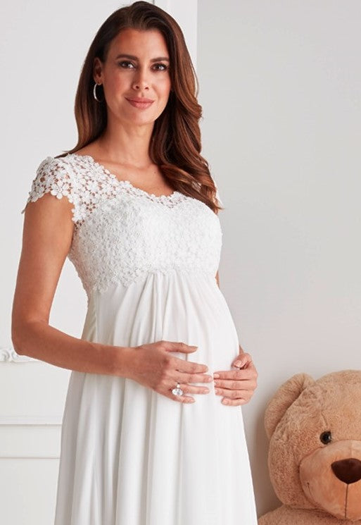 Umstandsbrautkleid CHANTAL lang ivory