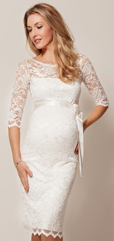 Umstandsspitzenbrautkleid kurz