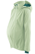 Laden Sie das Bild in den Galerie-Viewer, NACHHALTIG Tragejacke Softshell 4-in-1 LINDGRÜN
