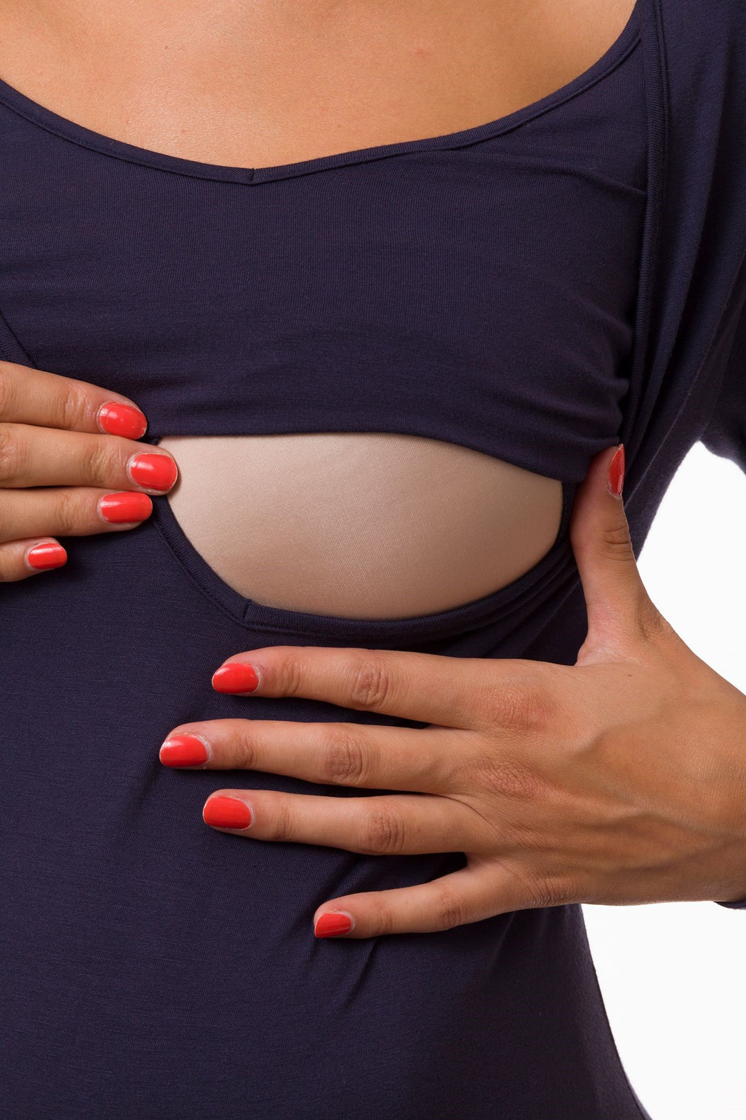 ÖKOTEX  Umstandsshirt ZOE blau mit Stillfunktion