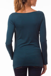 OEKOTEX Umstandsshirt PRISCA petrol mit Stillfunktion
